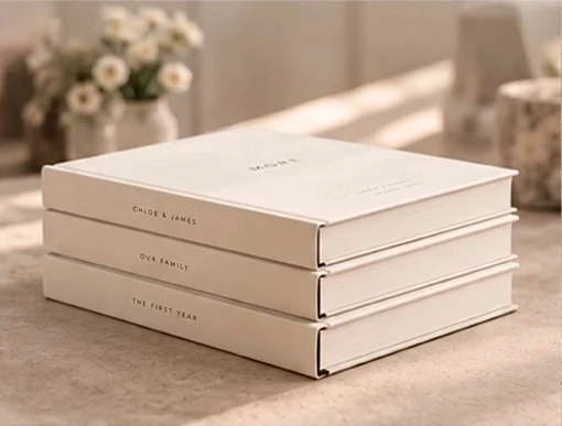 Stack of personalised MORE hardback books